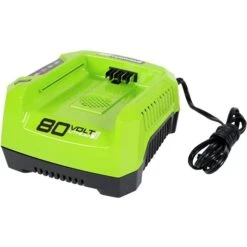 Chargeur Rapide De Batterie Au Lithium-ion Greenworks, Port Unique, 80 Volts