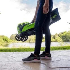 Tondeuse à Gazon électrique Manuelle Greenworks Powerall Sans Fil De 24 V Au Lithium-ion, 14 Po Avec 2 Batteries Et Chargeur -Greenworks Soldes 331067967 AlternateImage4 l